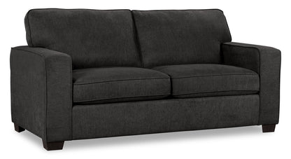 Made in Canada Fiona 74" Chenille Fabric Sofa with Track Arms - Grey | Sofa Fiona de 74 po fabriqué au Canada en tissu de chenille avec accoudoirs rectilignes - gris