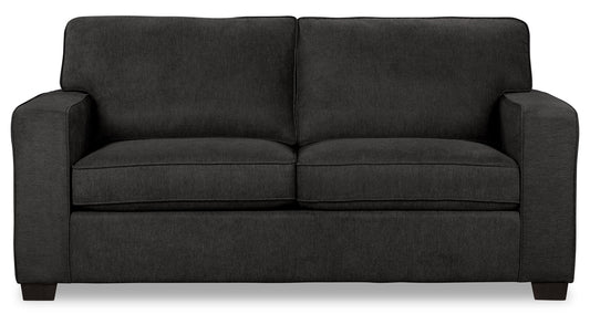 Made in Canada Fiona 74" Chenille Fabric Sofa with Track Arms - Grey | Sofa Fiona de 74 po fabriqué au Canada en tissu de chenille avec accoudoirs rectilignes - gris