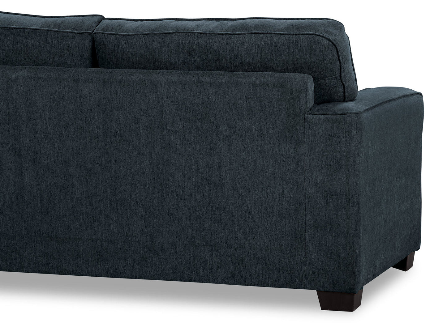 Made in Canada Fiona 74" Chenille Fabric Sofa with Track Arms - Navy Blue | Sofa Fiona de 74 po fabriqué au Canada en tissu de chenille avec accoudoirs rectilignes - bleu marine