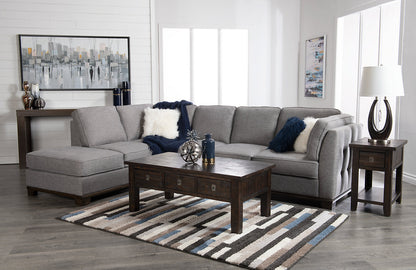 Konagrove 48" Rustic Coffee Table with Storage and Casters - Dark Brown  Wood|Table à café rustique Konagrove de 48 po avec rangement et roulettes - bois brun foncé