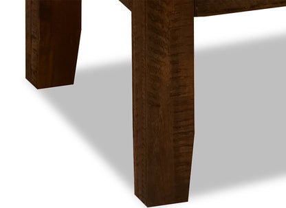 Konagrove 48" Rustic Coffee Table with Storage and Casters - Dark Brown  Wood|Table à café rustique Konagrove de 48 po avec rangement et roulettes - bois brun foncé