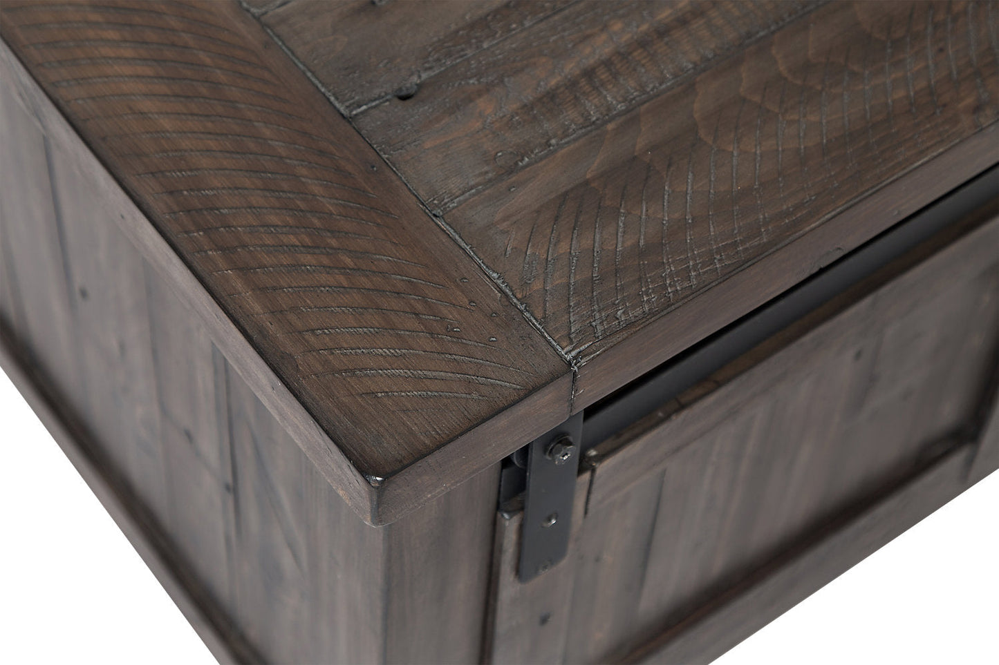 Madison 50" Rustic Coffee Table With Storage, Shelf and Casters - Grey Brown Wood|Table à café rustique Madison de 50 po avec rangement, tablette et roulettes - bois gris-brun