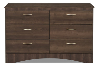 Aida Bedroom 6-Drawer Dresser, 49.5"W x 29.8"H, Made in Canada - Brown | Commode Aida de 49,5 po (L) x 29,8 po (H) à 6 tiroirs pour la chambre à coucher, fabriquée au Canada - brune