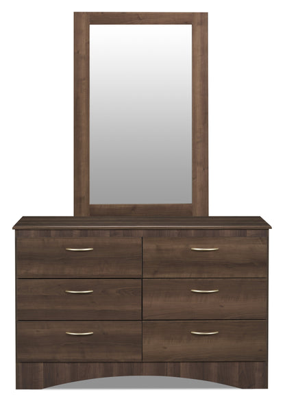 Aida Bedroom 6-Drawer Dresser, 49.5"W x 29.8"H, Made in Canada - Brown | Commode Aida de 49,5 po (L) x 29,8 po (H) à 6 tiroirs pour la chambre à coucher, fabriquée au Canada - brune