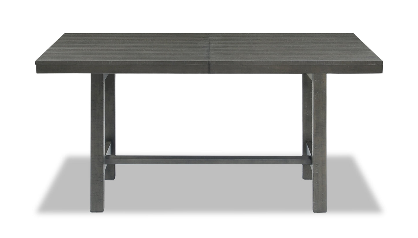 Alto Dining Table with 65-83"W Extension, Trestle Base - Grey | Table de salle à manger Alto de 65 po à 83 po (L) avec rallonge et base à tréteaux - grise