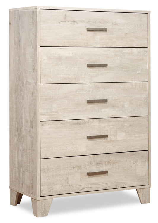 Arbor Bedroom Chest of Drawers, 5-Drawer, 31.5"W x 48.4"H - Driftwood White | Commode verticale de chambre à coucher Arbor de 31,5 po (L) x 48,4 po (H) à 5 tiroirs - bois de grève blanc