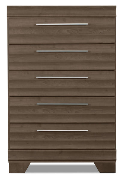 Olivia Bedroom Chest of Drawers, 5-Drawer, 31"W x 47.9"H, Made in Canada - Grey | Commode verticale Olivia de 31 po (L) x 47,9 po (H) à 5 tiroirs pour la chambre à coucher, fabriquée au Canada - grise