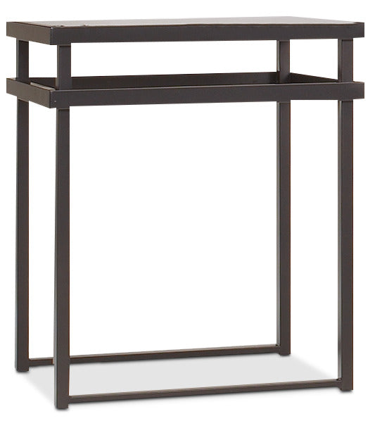 Laney 47" Modern 3-Pack Coffee + 2 End Tables - Black Metal with Glass Top|Ensemble 3 tables modernes Laney de 47 po (table à café et 2 tables de bout) - métal noir avec dessus en verre