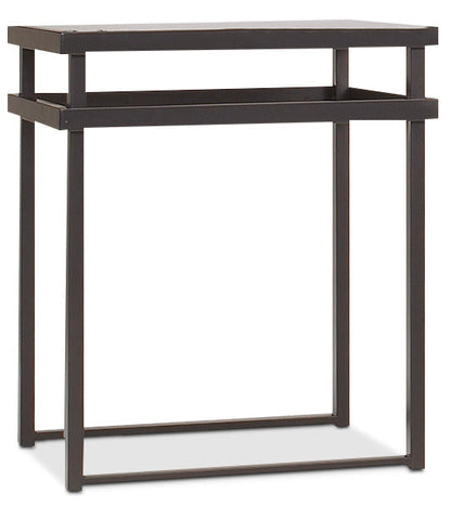 Laney 47" Modern 3-Pack Coffee + 2 End Tables - Black Metal with Glass Top|Ensemble 3 tables modernes Laney de 47 po (table à café et 2 tables de bout) - métal noir avec dessus en verre