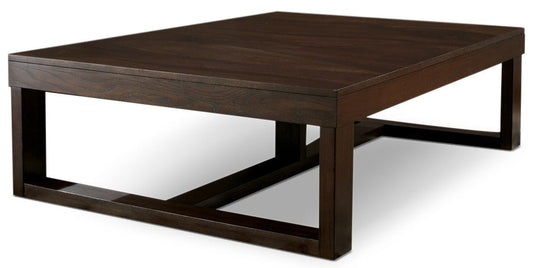 Watson 56" Contemporary Coffee Table - Dark Brown Wood|Table à café contemporaine Watson de 56 po - bois brun foncé