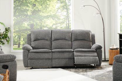 Chandler 82" Chenille Fabric Reclining Sofa - Grey | Sofa inclinable Chandler de 82 po en tissu de chenille - gris