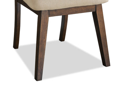 Chelsea Dining Chair with Linen-Look Fabric - Taupe | Chaise de salle à manger Chelsea en tissu d’apparence lin - taupe