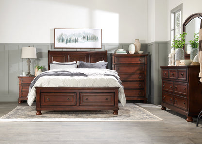 Chelsea Bedroom Chest of Drawers, 5-Drawer, 38"W x 52"H - Cherry Brown | Commode verticale Chelsea de 38 po (L) x 52 po (H) à 5 tiroirs pour la chambre à coucher - brun cerisier