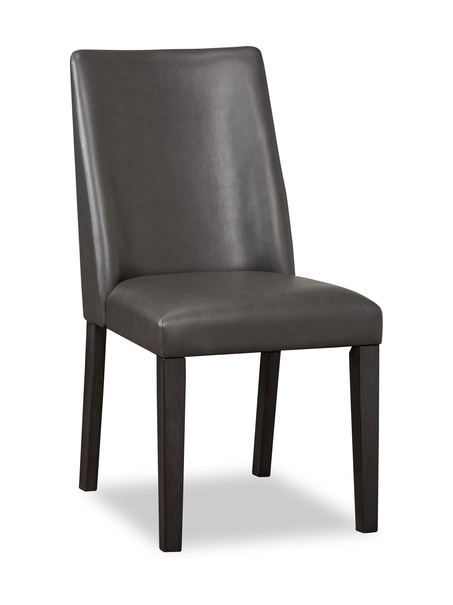 Emery Dining Chair with Vegan-Leather Fabric - Brown | Chaise de salle à manger Emery en tissu de cuir végétalien - brune