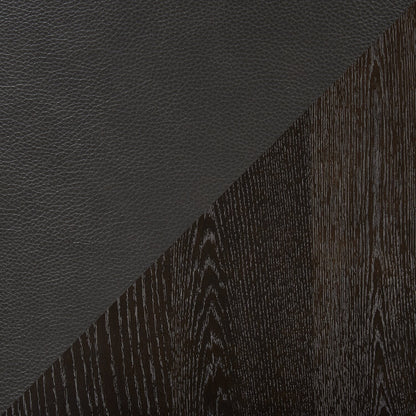 Emery Dining Chair with Vegan-Leather Fabric - Brown | Chaise de salle à manger Emery en tissu de cuir végétalien - brune