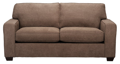 Made in Canada Fiona 74" Chenille Fabric Sofa with Track Arms - Mocha Brown | Sofa Fiona de 74 po fabriqué au Canada en tissu de chenille avec accoudoirs rectilignes - brun moka