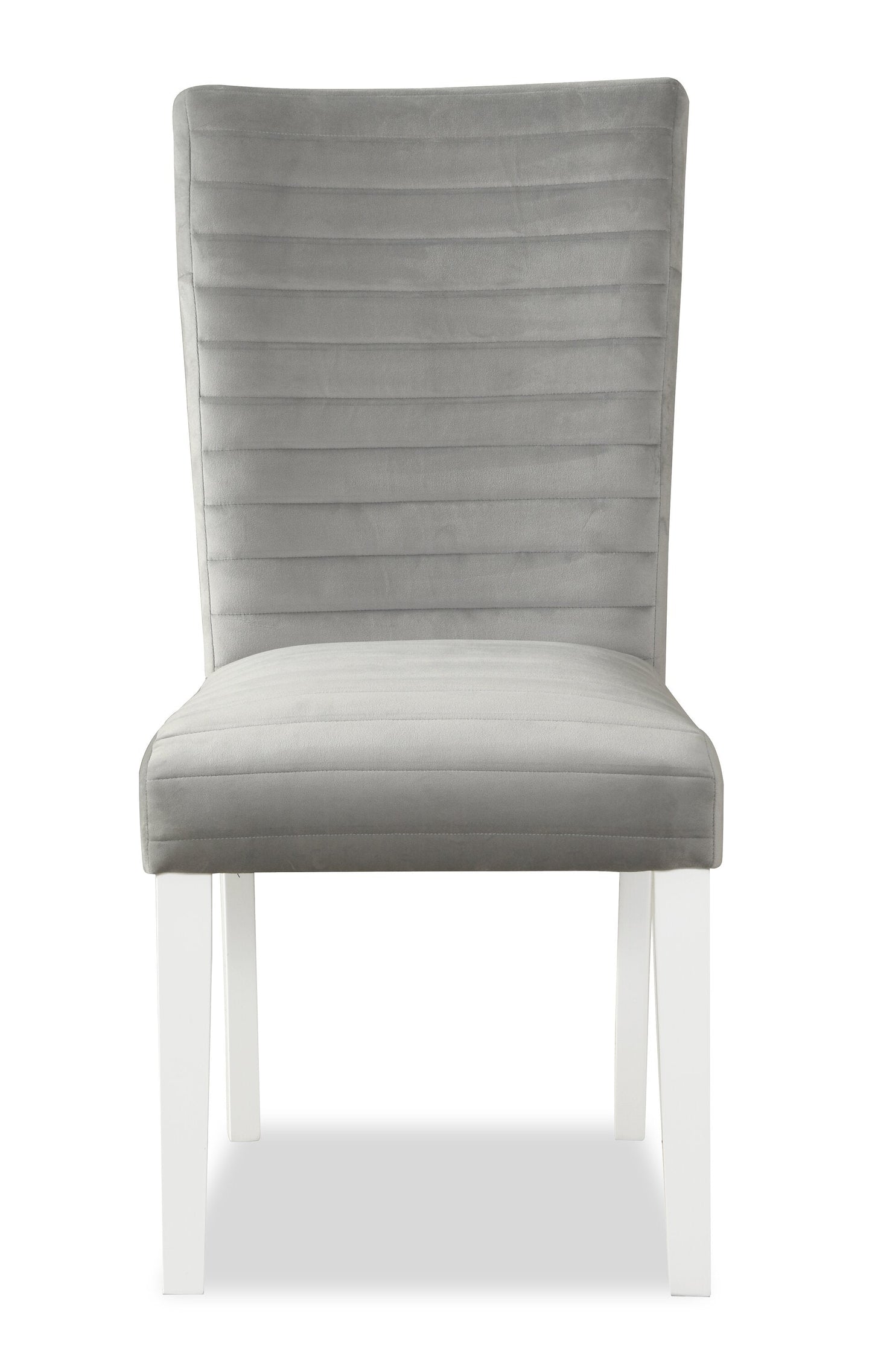 Garbo Dining Chair with Velvet Fabric, Wood - Grey | Chaise de salle à manger Garbo en tissu de velours et en bois - grise