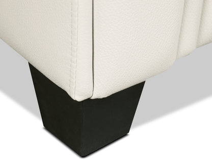 Andi 84" Leather-Look Fabric Sofa with Button Tufting - Beige | Sofa Andi de 84 po en tissu d’apparence cuir avec capitonnage - beige