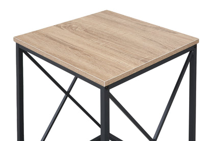 Kasey 42.25" Modern 3-Pack Coffee + 2 End Tables - Dark Taupe with Black Metal Base|Ensemble 3 tables modernes Kasey de 42,25 po (table à café et 2 tables de bout) - taupe foncée avec base en métal noir