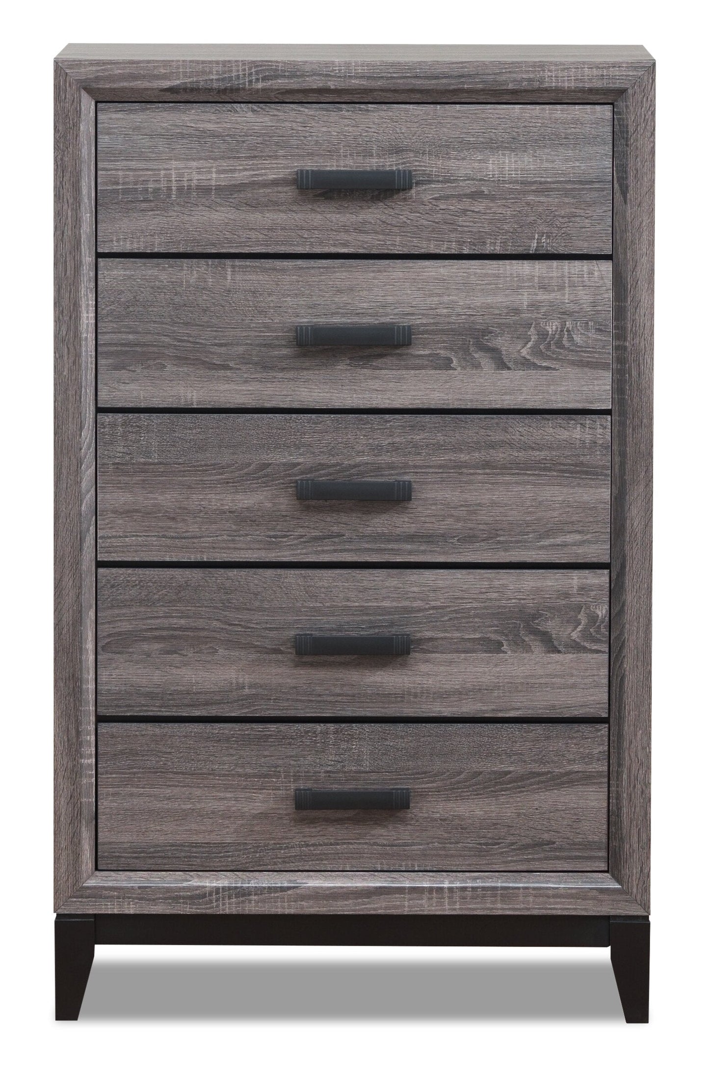 Kate Bedroom Chest of Drawers, 5-Drawer, 31.1"W x 50.4"H - Grey/Brown | Commode verticale Kate de 31,1 po (L) x 50,4 po (H) à 5 tiroirs pour la chambre à coucher - gris-brun