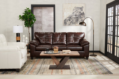 Kinsley 43.3" Modern Coffee Table - Dark Brown Wood|Table à café moderne Kinsley de 43,3 po - bois brun foncé