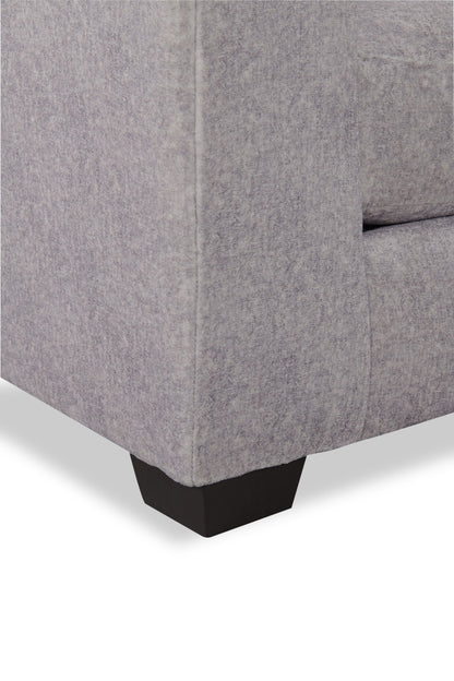 Made in Canada Koda 92" Chenille and Faux Fur Fabric Sofa with Removable Cushions - Plush Paloma Grey | Sofa Koda de 92 po fabriqué au Canada en tissu de chenille et de fausse fourrure avec coussins amovibles - gris Paloma luxueux
