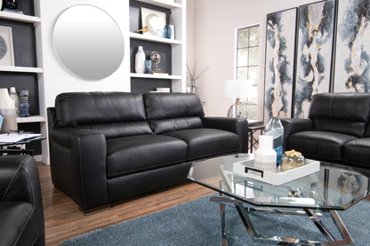 Konstanz 40" Glam Octagon Glass Top Coffee Table - Silver with Metal Base|Table à café octogonale somptueuse Konstanz de 40 po avec dessus en verre - argentée avec base en métal