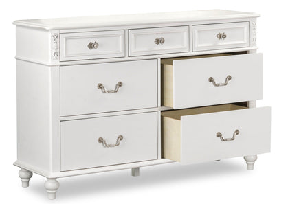Livy 7-Drawer Dresser for Kids, 56"W - White | Commode Livy de 56 po (L) à 7 tiroirs pour enfants - blanche