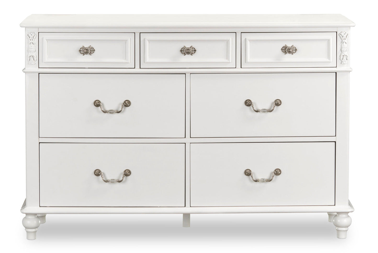 Livy 7-Drawer Dresser for Kids, 56"W - White | Commode Livy de 56 po (L) à 7 tiroirs pour enfants - blanche