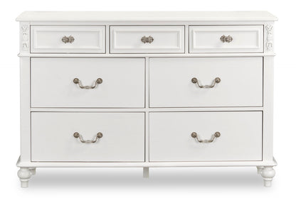 Livy 7-Drawer Dresser for Kids, 56"W - White | Commode Livy de 56 po (L) à 7 tiroirs pour enfants - blanche