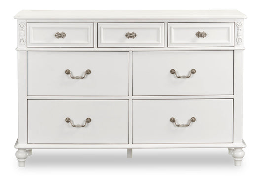 Livy 7-Drawer Dresser for Kids, 56"W - White | Commode Livy de 56 po (L) à 7 tiroirs pour enfants - blanche