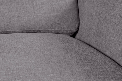 Kort & Co. Lotus 89" Chenille Fabric Sofa with Feather Down Cushions - Charcoal Grey | Sofa Lotus de Kort & Co. de 89 po en tissu de chenille avec coussins en duvet et plumes - gris anthracite