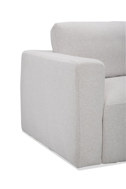 Kort & Co. Lotus 89" Chenille Fabric Sofa with Feather Down Cushions - Linen Grey | Sofa Lotus de Kort & Co. de 89 po en tissu de chenille avec coussins en duvet et plumes - gris lin