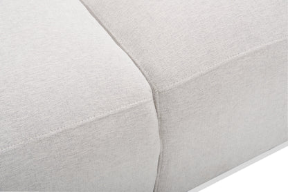 Kort & Co. Lotus 89" Chenille Fabric Sofa with Feather Down Cushions - Linen Grey | Sofa Lotus de Kort & Co. de 89 po en tissu de chenille avec coussins en duvet et plumes - gris lin