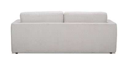 Kort & Co. Lotus 89" Chenille Fabric Sofa with Feather Down Cushions - Linen Grey | Sofa Lotus de Kort & Co. de 89 po en tissu de chenille avec coussins en duvet et plumes - gris lin