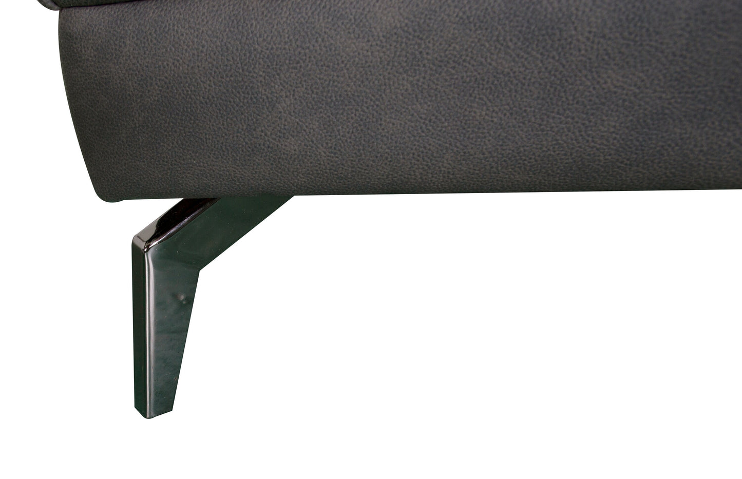 Melrose 84.5" Top-Grain Genuine Leather Sofa with Metal Legs - Grey | Sofa Melrose de 84,5 po en cuir véritable de qualité supérieure avec pattes en métal - gris