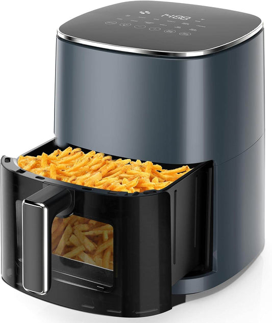 MyDepot Air Fryer 6-Quart with Square Window 12-in-1 for Air Frying, Baking, Reheating, Dehydrating, Roasting, Steaming, 400°F - My Depot