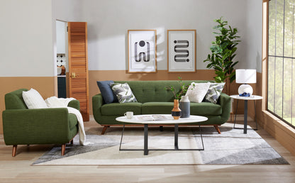 Kort & Co. Nico 51" Modern Oval Coffee Table - White Sinetered Stone with Dark Grey Metal Legs|Table à café ovale moderne Nico de Kort & Co. de 51 po - pierre frittée blanche avec pattes en métal gris foncé
