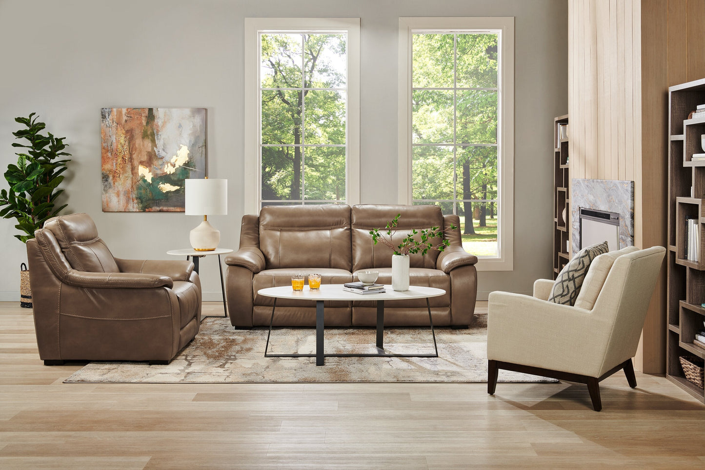 Kort & Co. Nico 51" Modern Oval Coffee Table - White Sinetered Stone with Dark Grey Metal Legs|Table à café ovale moderne Nico de Kort & Co. de 51 po - pierre frittée blanche avec pattes en métal gris foncé