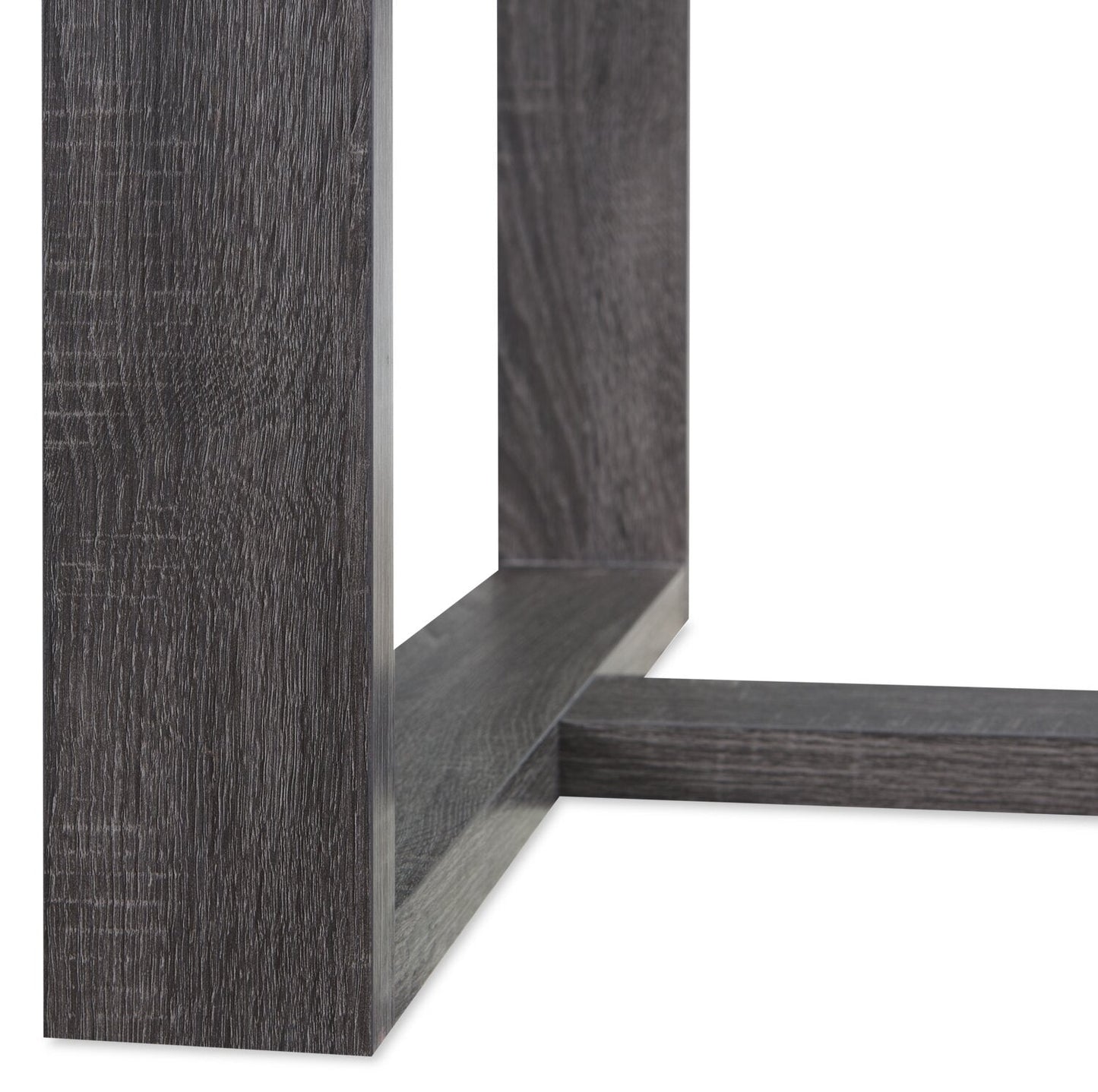 California 47.25" Modern Glass Top Coffee Table - Distressed Grey |Table à café moderne California de 47,25 po avec dessus en verre - gris vieilli