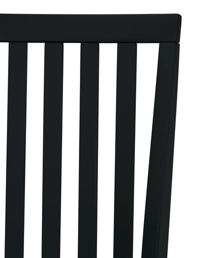 Bryn Dining Chair with Fabric Seat, Slat-Back - Black | Chaise de salle à manger Bryn avec siège en tissu, dossier à lattes - noire