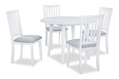 Bryn Drop-Leaf Dining Table, 42" Round - White | Table de salle à manger ronde Bryn de 42 po avec abattant - blanche