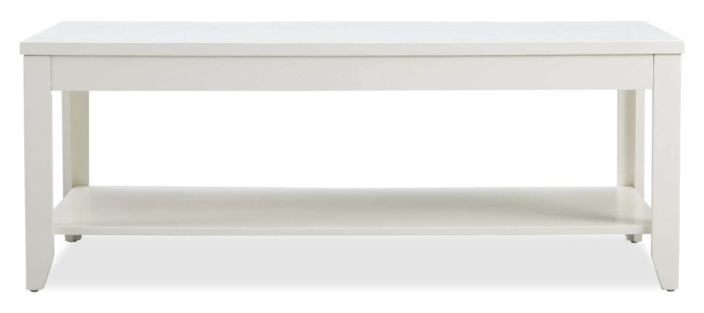 Aspen 47.3" Traditional 3-Pack Coffee + 2 End Tables - White | Ensemble 3 tables traditionnelles Aspen de 47,3 po (table à café et 2 tables de bout) - blanc