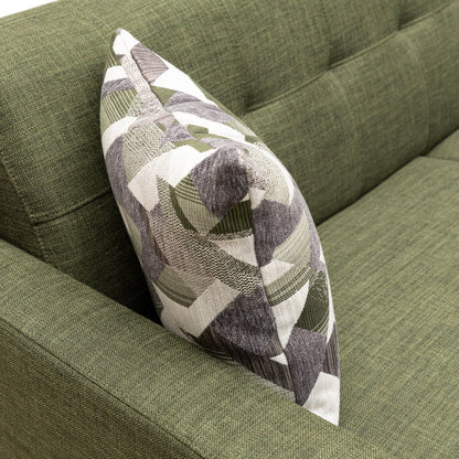 Kort & Co. Freeman 80” Linen-Look Fabric Condo Size Sofa with Wood Legs - Avocado Green | Sofa Freeman de Kort & Co. de 80 po de format condo en tissu d’apparence lin avec base et pattes en bois - vert avocat
