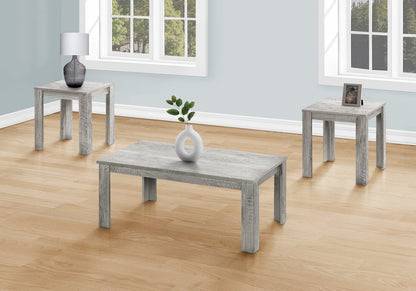 Remy 44" Traditional 3-Pack Coffee + 2 End Tables - Grey |Ensemble 3 tables traditionnelles Remy de 44 po (table à café et 2 tables de bout) - gris