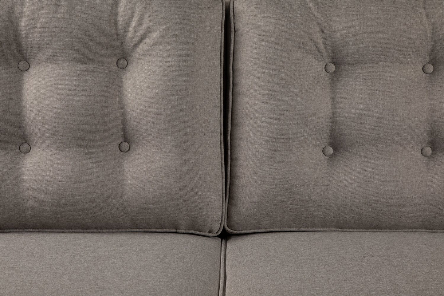 Novalee 75.5" Linen-Look Sofa with Flared Arms and Button Tufting - Taupe | Sofa Novalee de 75,5 po en tissu d’apparence lin avec accoudoirs évasés et capitonnage à boutons - taupe