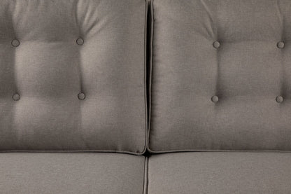 Novalee 75.5" Linen-Look Sofa with Flared Arms and Button Tufting - Taupe | Sofa Novalee de 75,5 po en tissu d’apparence lin avec accoudoirs évasés et capitonnage à boutons - taupe