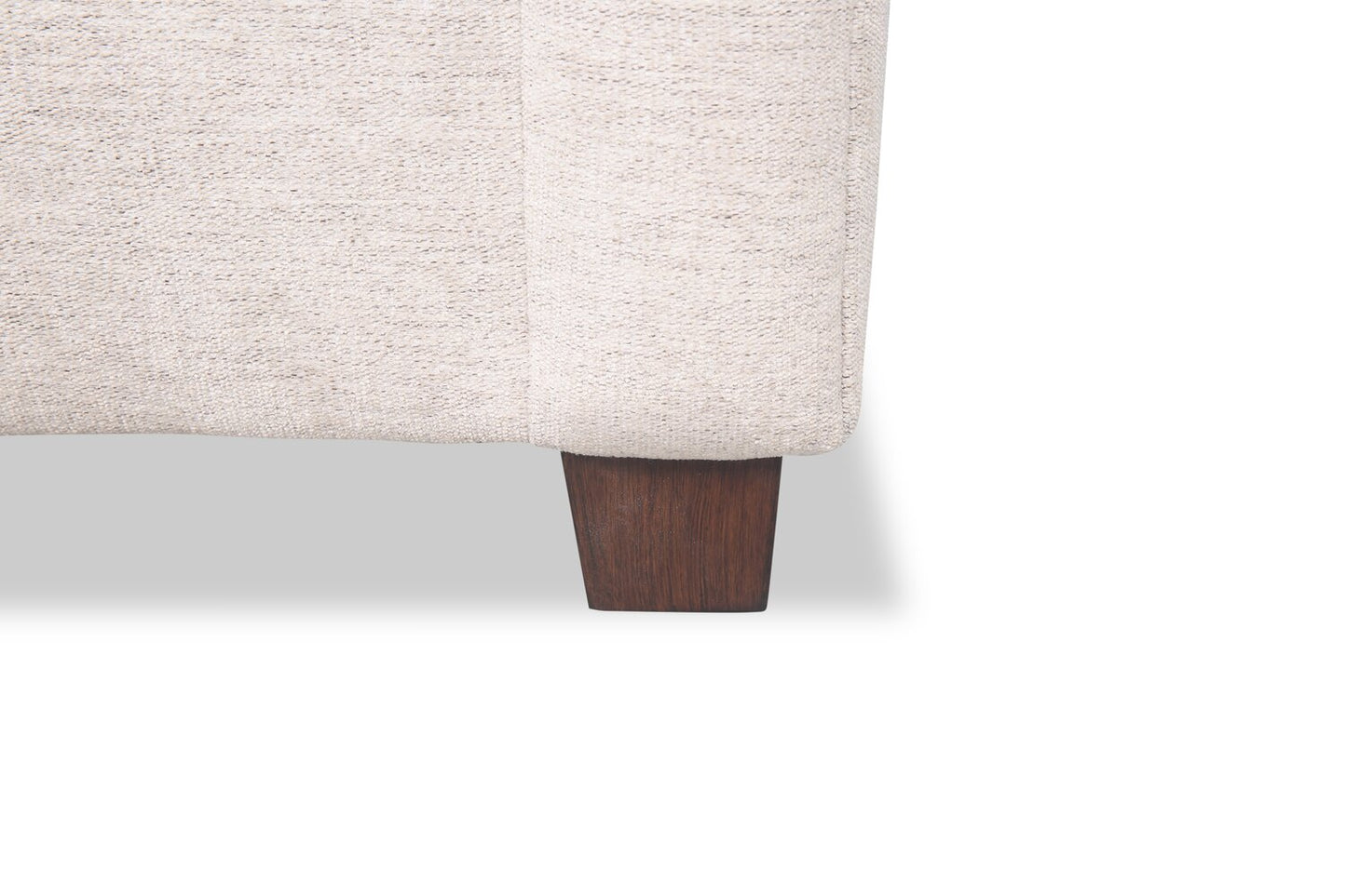 Mallie 84" Chenille Fabric Sofa with Rolled Arms and Wood Legs - Shell White | Sofa Mallie de 84 po en tissu de chenille avec accoudoirs enroulés et pattes en bois - blanc coquillage
