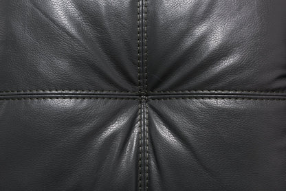 Made in Canada Addison 86" Leather-Look Fabric Sofa with Tufted Back Cushion - Grey | Sofa Addison de 86 po fabriqué au Canada en tissu d’apparence cuir avec coussin de dossier capitonné - gris
