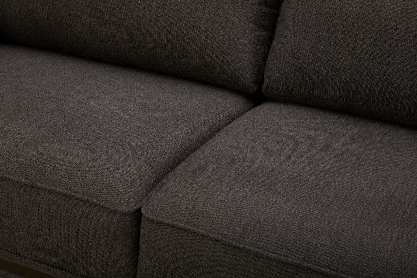 Cindy Crawford Home Gena 78.7" Linen-Look Fabric Condo Size Sofa with Removable Back Cushions - Charcoal Grey | Sofa Gena de Cindy Crawford Home de 78,7 po de format condo en tissu d’apparence lin avec coussins de dossier amovibles - gris anthracite
